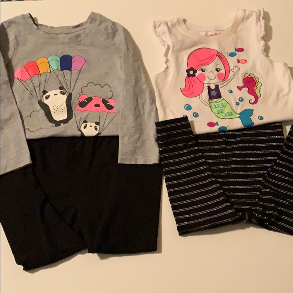 Set of (2) toddler girls outfits.